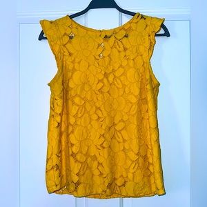Yellow Lace Top - size L